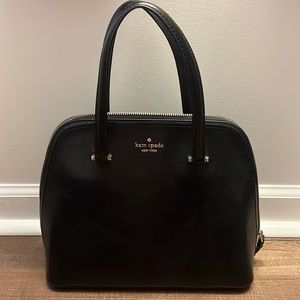 Black Leather Kate Spade Handbag